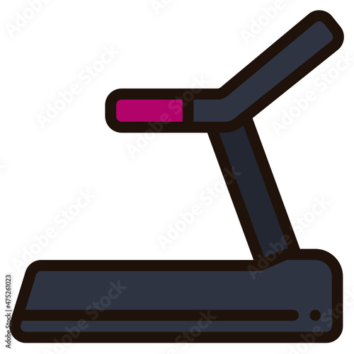 treadmill filled outline icon