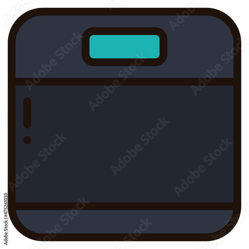weighing filled outline icon