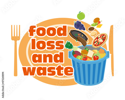 フードロスをイメージしたイラスト素材