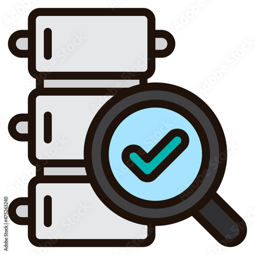 spine filled outline icon