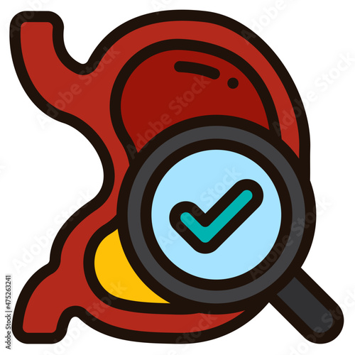 stomach filled outline icon