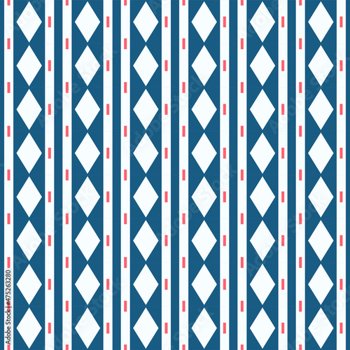 Japanese Diamond Stripe Line Vector Seamless Pattern