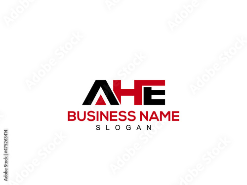 Creative AHE Logo Letter Vector, ah logo design for company photo