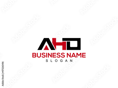 Creative AHO Logo Letter Vector, ah logo design for company photo