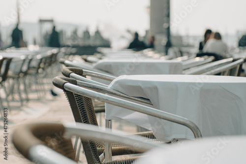 Wallpaper Mural Chairs on Piazza San Marco Torontodigital.ca