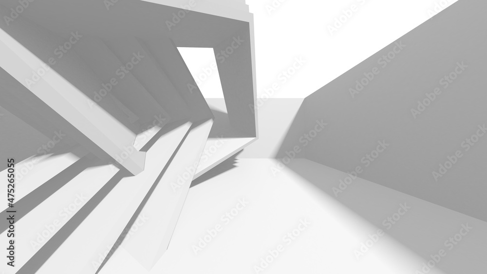 White Modern Background. Abstract Building Concept White Modern Background. Abstract Building Concept