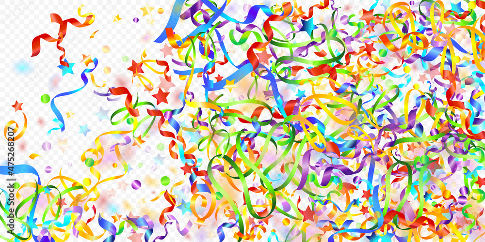 Fototapeta premium ribbon spiral confetti carnival color shine gift