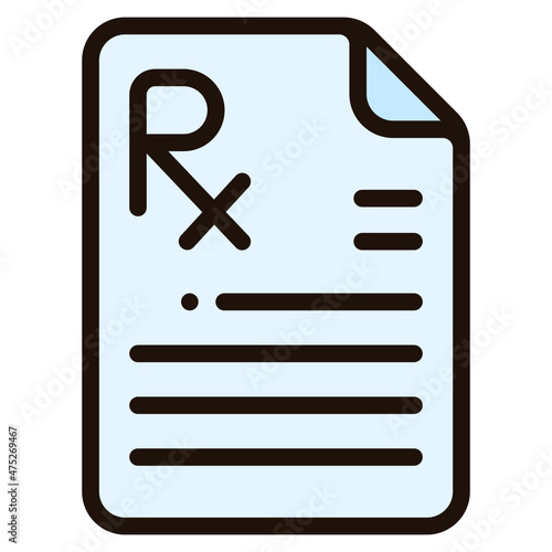 prescription filled outline icon