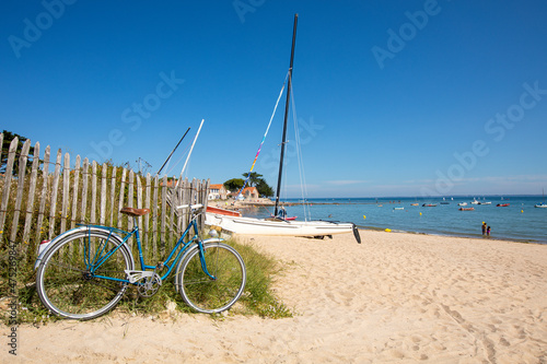 Quadro su tela Paysage de plage sur l'île de Noirmoutier en France.