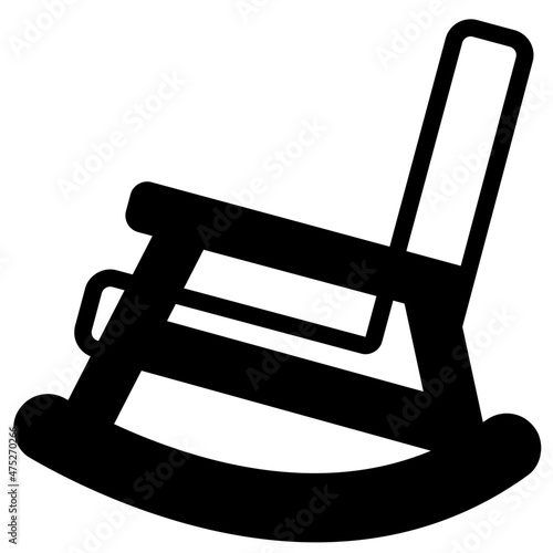 rocking chair glyph icon