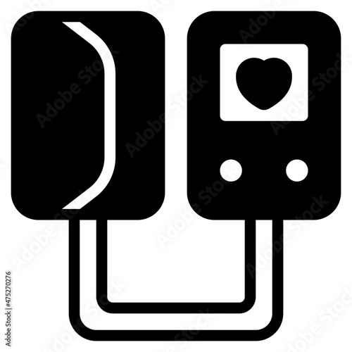 sphygmomanometer glyph icon