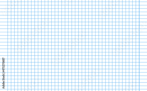 Graph paper. Printable squared grid paper with color horizontal lines. Geometric background for school, textures, notebook, diary. Realistic lined paper blank size reversal A5