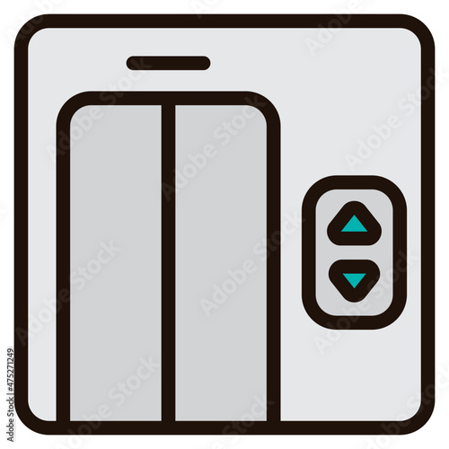 elevator filled outline icon