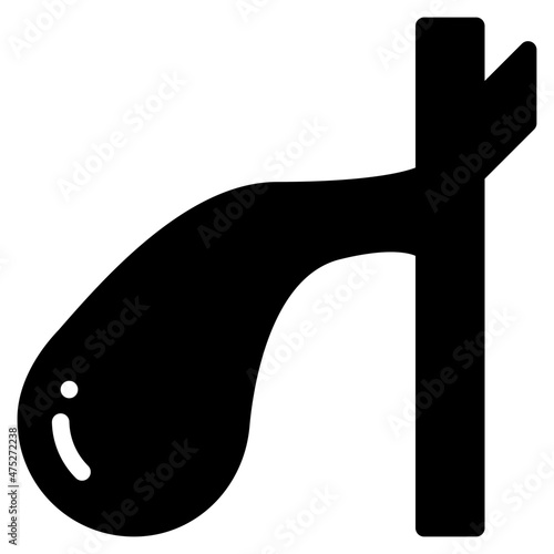gallbladder glyph icon