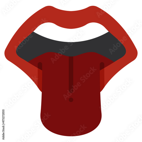 tongue flat icon