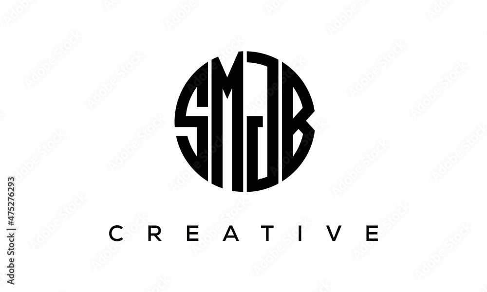 SMJB letters circle logo design vector template SMJB letters circle logo design vector template