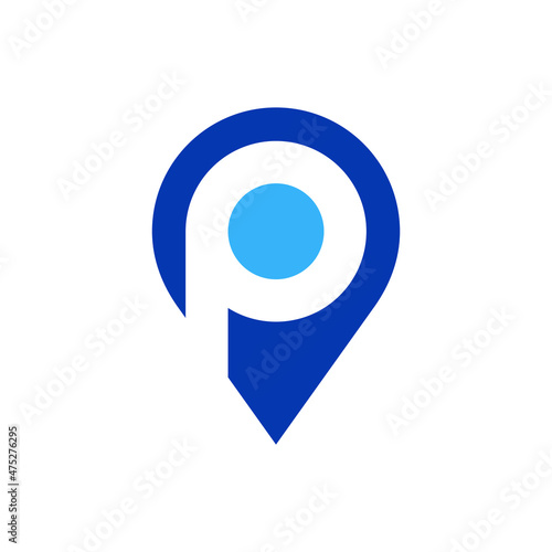 Letter P Pin Point Logo can be used for company, icon, and others.