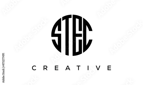 STEC letters circle logo design vector template