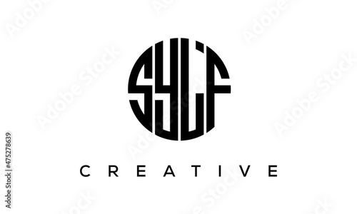SYLF letters circle logo design vector template