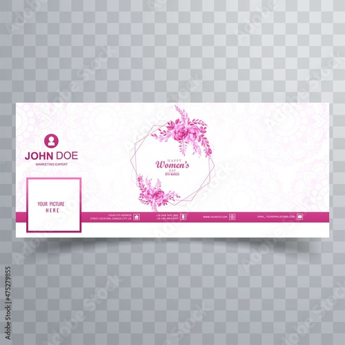 International womens day celebration for facebook cover design