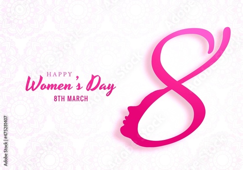Lovely happy womens day card background