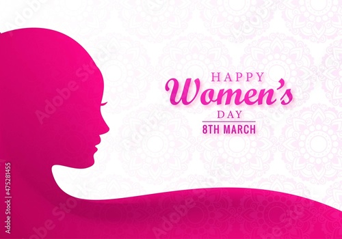 Beautiful womends day 8th of march greeting card background