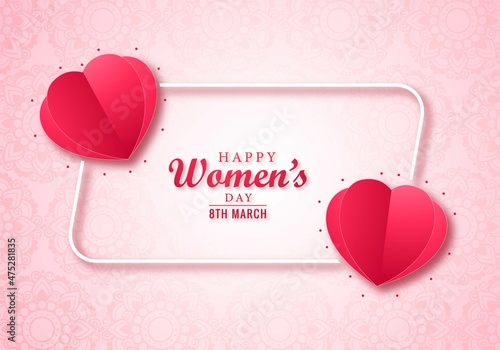 Elegant womens day greeting card background