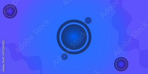 Abstract background for product design. blue surface with cylinders and spheres. harmonious color balance. A 3D illustration. design trend. modern background for banner. vector and illustration.
