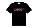 Color t-shirt design, vector illustration