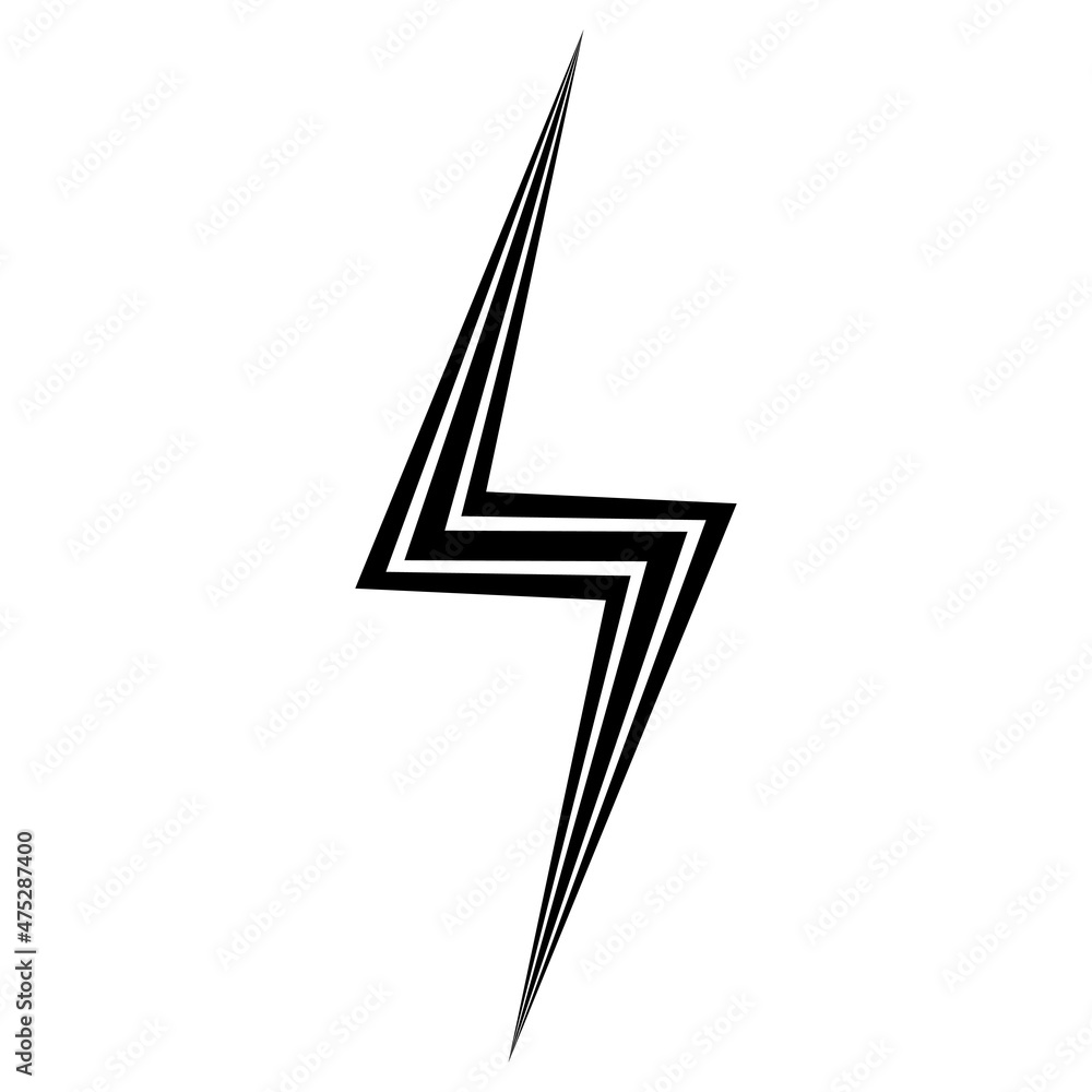 Logo triple lightning thunder bolt stock, lightning icon illustration Logo triple lightning thunder bolt stock, lightning icon illustration