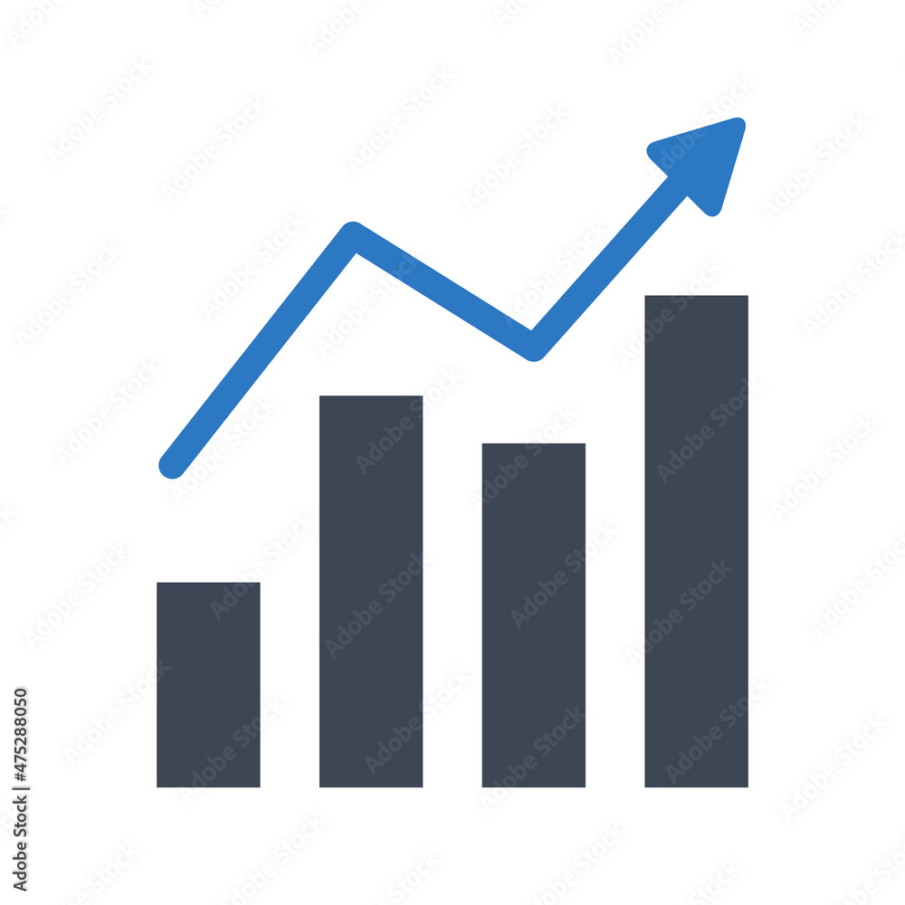 Progress chart icon vector graphic Progress chart icon vector graphic