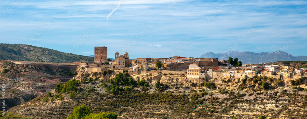 Panorama of beautiful Spain village Aledo- Murcia