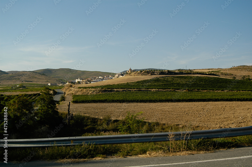 Obraz premium Vista de una localidad de la Zona Baja Montaña, que se encuentra en el este de Navarra, haciendo frontera con Aragón. Capital de la Zona : Sangüesa.