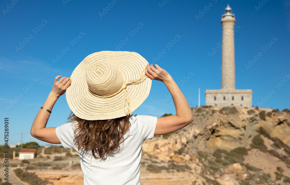 woman tourist enjoying travel in Spain