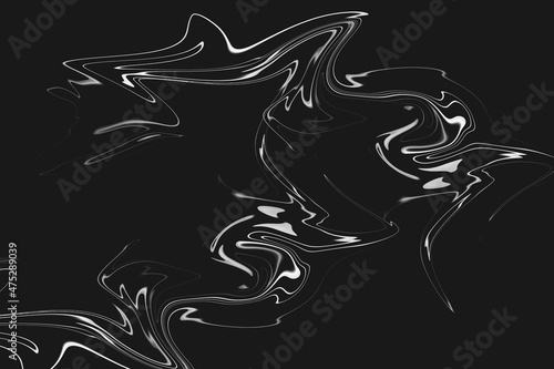 Abstract black and white liquid background
