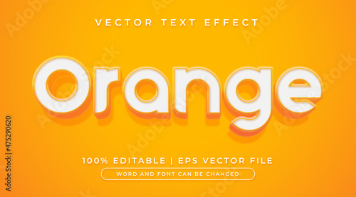 Orange editable text effect style template photo