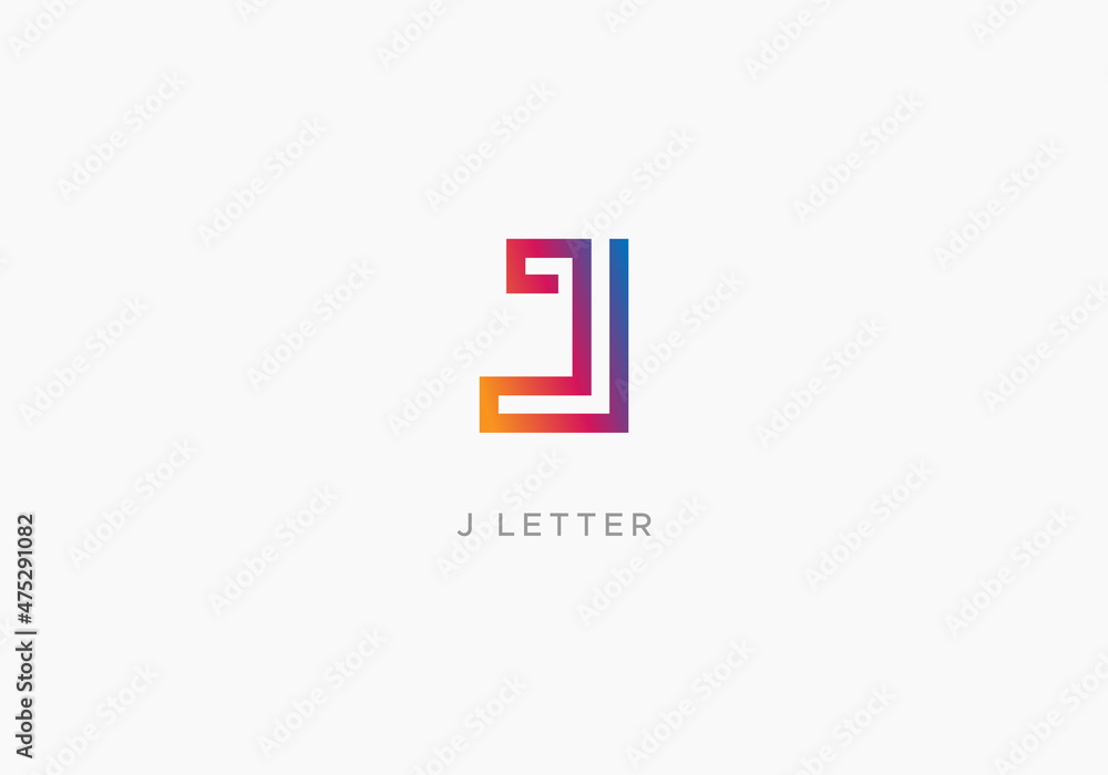 Modern Stylish Gradient Abstract J Letter Logo Design Premium Vector Template Modern Stylish Gradient Abstract J Letter Logo Design Premium Vector Template