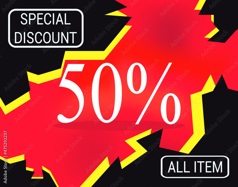 Naklejka premium discount template