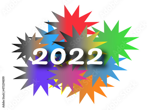 Wallpaper Mural Happy new year 2022 with color background. Firework display colorful for holidays. Happy new year 2022.
 Torontodigital.ca