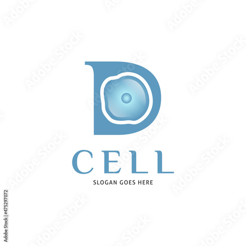 Initial Letter D Cell Icon Vector Logo Template Illustration Design