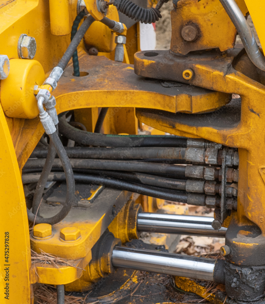 Hydraulic Hoses and Cylinders Stock Photo Adobe Stock