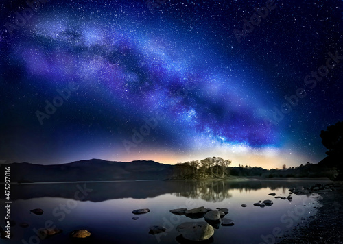 Milky Way Rising over a Lake