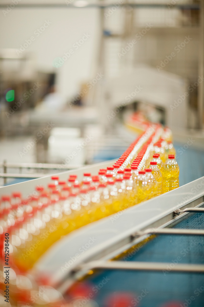 BOTTLE FACTORY. inside industrial plant. High quality photo