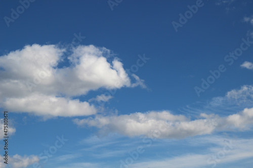 white clouds in the blue sky