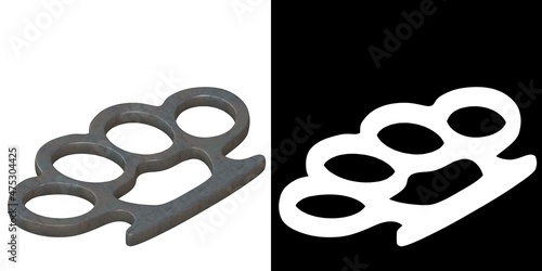 3D rendering illustration of a brass knuckles photo