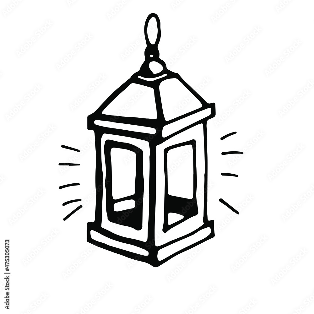 Lamp. Vector clipart. Hand drawn Lamp. Vector clipart. Hand drawn