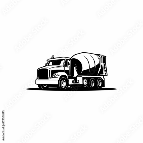 concrete mixer truck vector
