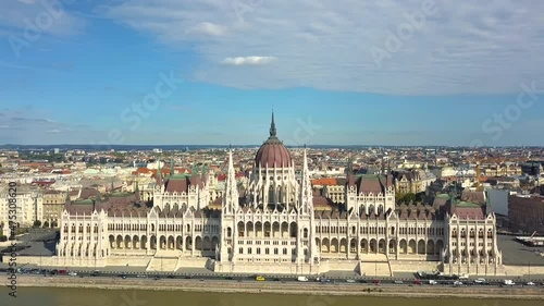 Aerial view. Budapest, Hungary. High quality 4k footage.