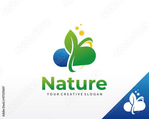 Capsule Supplement Logo design. Herbal Drug Logo design vector