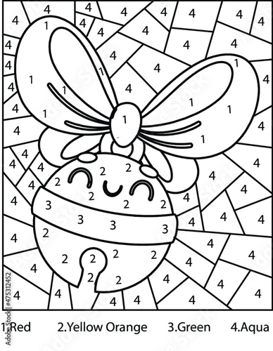 Christmas Color By Number | Colour By Number for Kids and Teens | Coloring Page